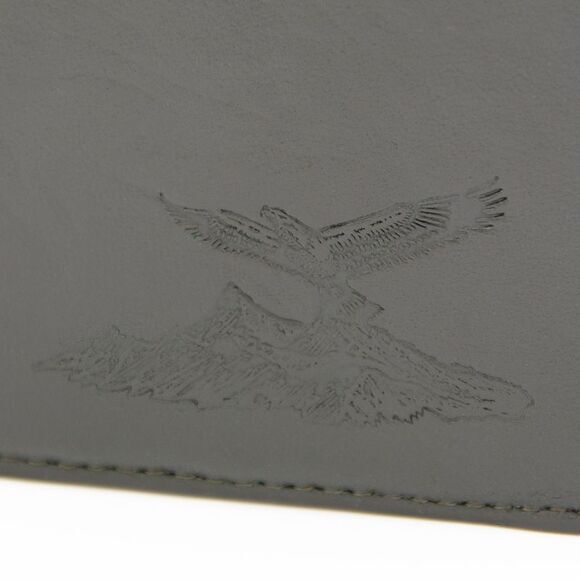 Woodland Creek Men's Eagle Embossed Brown Faux Leather Wallet - Picture 4 of 7